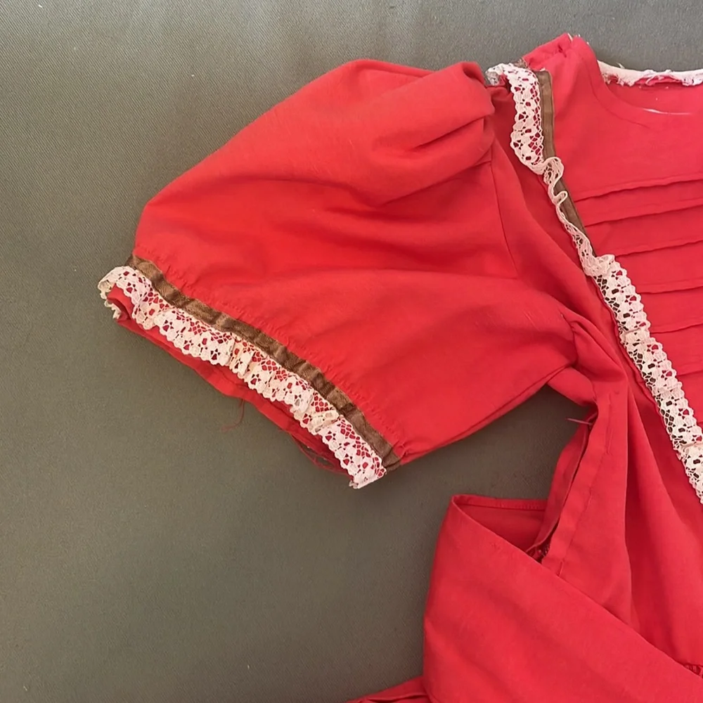 FOLKLORIC BEAUTIFULL Ruffled Girls DRESS - Picture 8 of 13